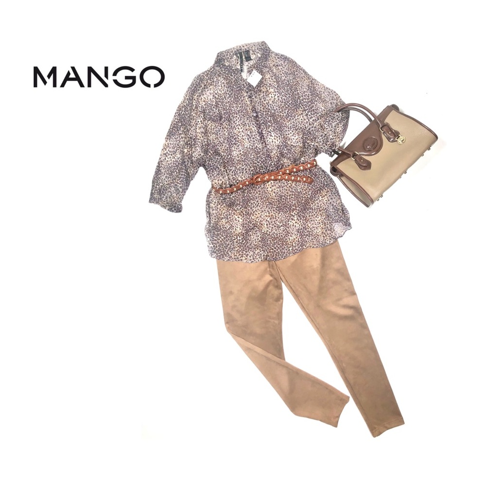MANGO 100% SILK 🐆 USA6🔥🔥🔥